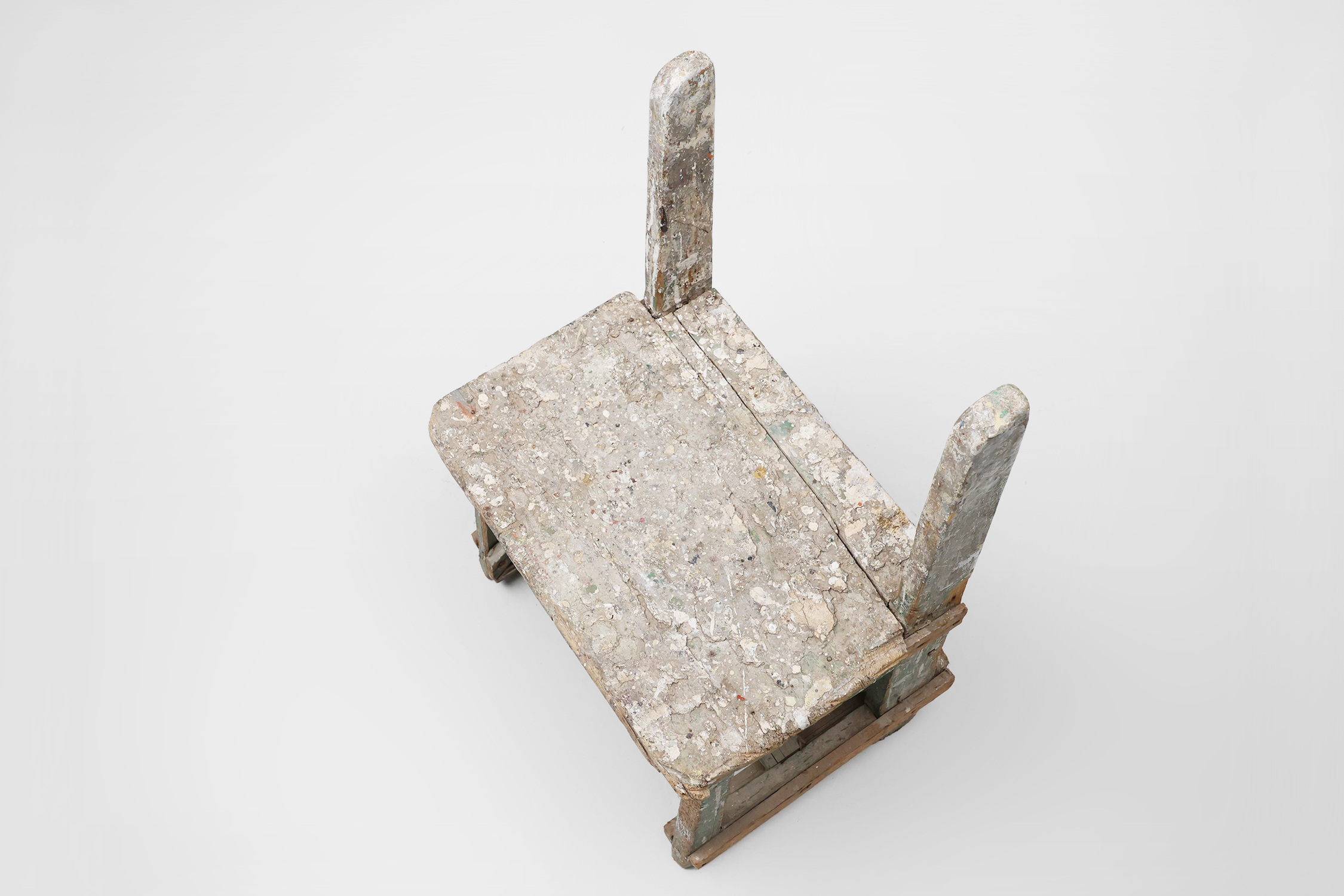 Rustic industrial stool with beautiful patina, France ca. 1900thumbnail